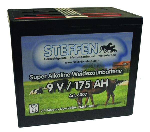 STEFFEN Weidezaunbatterie 9 V / 175 AH