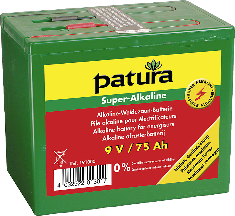 Patura Super-Alkaline Weidezaun-Batterie, 9 V / 75 Ah