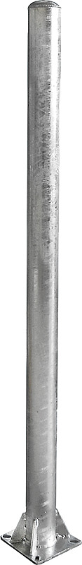 Pfosten d=102 mm, 1,65 m, mit Bodenplatte, vz