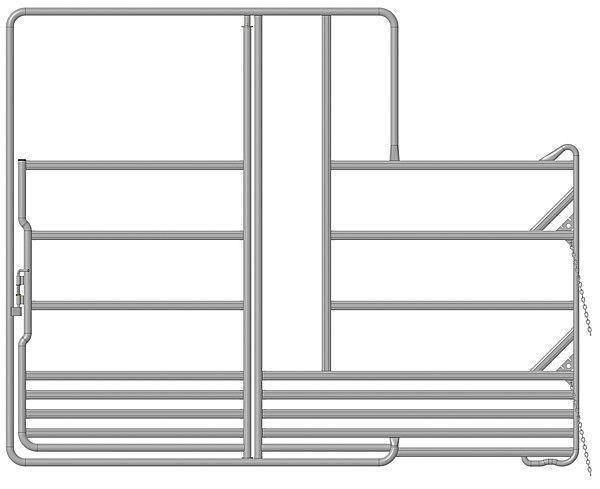 Patura Sicherheits-Pferde-Panel  mit Tor und Fressplatz