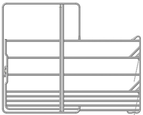 Sicherheits-Pferde-Panel mit Tor