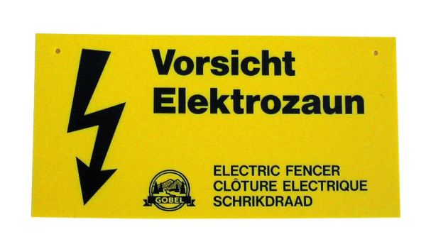 Warnschild „Vorsicht Elektrozaun“